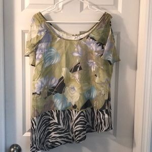 Cold shoulder blouse.  Size Large.